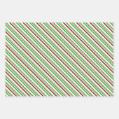 Rood, wit, groen kerstfeest geïnspireerde patronen inpakpapier vel (Voorkant 2)