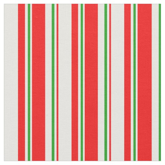 Rood, wit, groen kerstlijntje stof (Close Up)