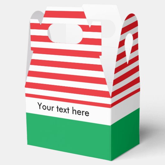 Rood Wit Groen Kerstmis Party Favor Boxes Bedankdoosjes (Geopend)