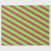 Rood, Wit, Groen Kerstmis-thema Cadeaupapier (Vlak)