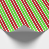 Rood, Wit, Groen Kerstmis-thema Cadeaupapier (Hoek)