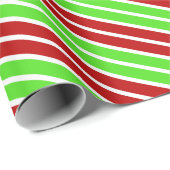 Rood, Wit, Groen Kerstmis-thema Cadeaupapier (Rol Hoek)