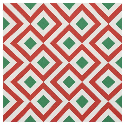 Rood, wit, groen kerstritje stof (Swatch)