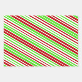 Rood, wit, groen kerststijlpatroon inpakpapier vel (Voorkant 3)