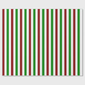 Rood, wit, groen kerststijlvol patroon cadeaupapier (Vlak)