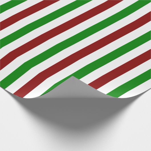 Rood, wit, groen kerststijlvol patroon cadeaupapier (Hoek)