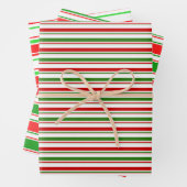 Rood, wit, groen kerstvormig lampje inpakpapier vel (In situ)