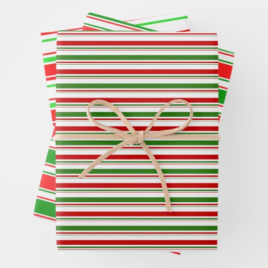 Rood, wit, groen kerstvormig lampje inpakpapier vel (In situ)