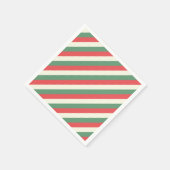 Rood, Wit, & Groen Klassieke Snoeprietstrepen Servet (Hoek)