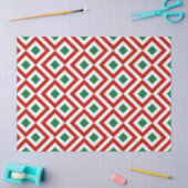 Rood, wit, groen meander weefselpapier tissuepapier (Craft)