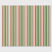 Rood, wit, groen met kerst omstreden patroon cadeaupapier (Vlak)