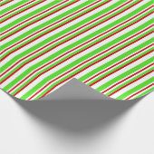 Rood, wit, groen met kerst ontworpen led patroon cadeaupapier (Hoek)
