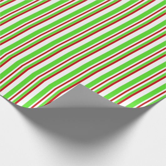 Rood, wit, groen met kerst ontworpen led patroon cadeaupapier (Hoek)
