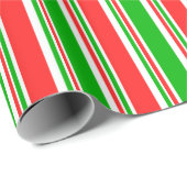 Rood, wit, groen met kerst ontworpen luienpatroon cadeaupapier (Rol Hoek)