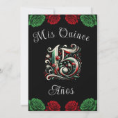 Rood Wit Groen Mis Quince Anos 15 Quinceañera Kaart (Achterkant)