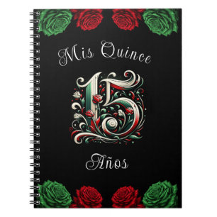 Rood Wit Groen Mis Quince Anos 15 Quinceañera Notitieboek
