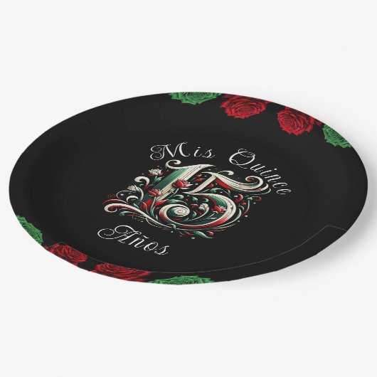 Rood Wit Groen Mis Quince Anos 15 Quinceañera Papieren Bordje (Gekanteld)