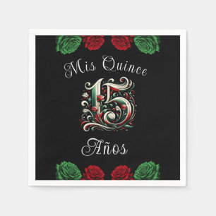 Rood Wit Groen Mis Quince Anos 15 Quinceañera Servet