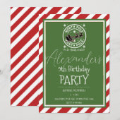 Rood Wit Groen Noordpool Vakantie Verjaardagsfeest Kaart (Voorkant / Achterkant)