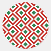 Rood, wit, groen ronde sticker (Voorkant)