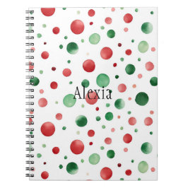 Rood Wit Groen Stippen Kerstmis Notitieboek