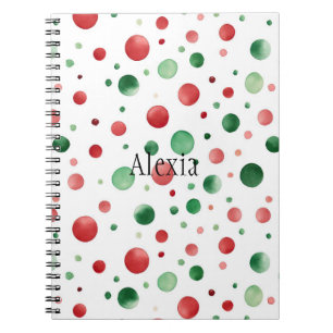 Rood Wit Groen Stippen Kerstmis Notitieboek