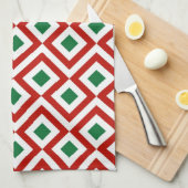 Rood, wit, groen theedoek (Quarter Fold)