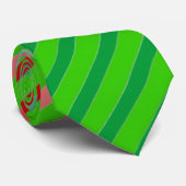 Rood wit groen vervagen gestreept kerst stropdas (Opgerold)