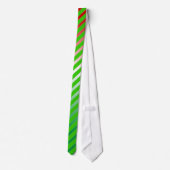 Rood wit groen vervagen gestreept kerst stropdas (Achterkant)
