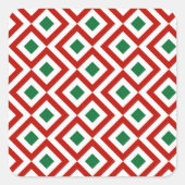 Rood, wit, groen vierkante sticker (Voorkant)