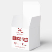 Rood & Wit Hand Getrokken Boog Schets bruiloft Bedankdoosjes (Geopend)