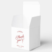 Rood & Wit Hand Getrokken Boog Schets bruiloft Bedankdoosjes (Geopend)