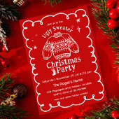 Rood & Wit Hand Getrokken Lelijke Trui Kerstmis Kaart