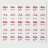 Rood wit handgemaakt door kerstcadeauverpakking cadeaupapier (Vlak)