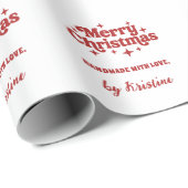 Rood wit handgemaakt door kerstcadeauverpakking cadeaupapier (Rol Hoek)