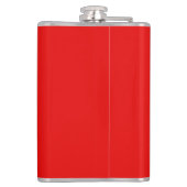 Rood wit handgeschreven minimalistisch Jouw naam Heupfles (Achterkant)