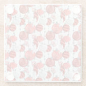 ROOD & WIT HANGENDE KERST ORNAMENTEN GLAZEN ONDERZETTER (Achterkant)