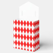 Rood Wit Harlequin Diamonds Checkers Ontwerp Bedankdoosjes (Geopend)