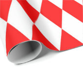 Rood Wit Harlequin Diamonds Checkers Ontwerp Cadeaupapier (Rol Hoek)