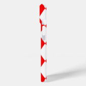 Rood Wit Harlequin Diamonds Checkers Ontwerp Case-Mate iPhone Case (Achterkant / Links)