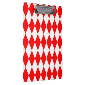 Rood Wit Harlequin Diamonds Checkers Ontwerp Klembord (Rechts)