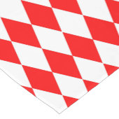 Rood Wit Harlequin Diamonds Checkers Ontwerp Korte Tafelloper (Hoek)