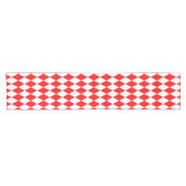 Rood Wit Harlequin Diamonds Checkers Ontwerp Korte Tafelloper (Horizontaal)