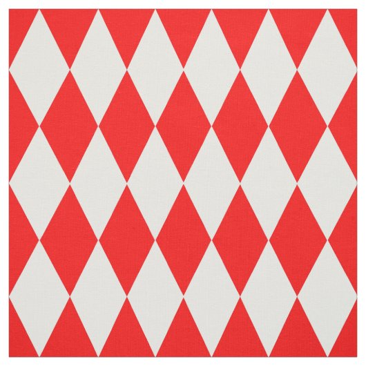 Rood Wit Harlequin Diamonds Checkers Ontwerp Stof (Swatch)