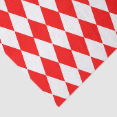 Rood Wit Harlequin Diamonds Checkers Ontwerp Tissuepapier (Detail)