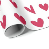 Rood Wit Hart Patroon Inpakpapier (Rol Hoek)