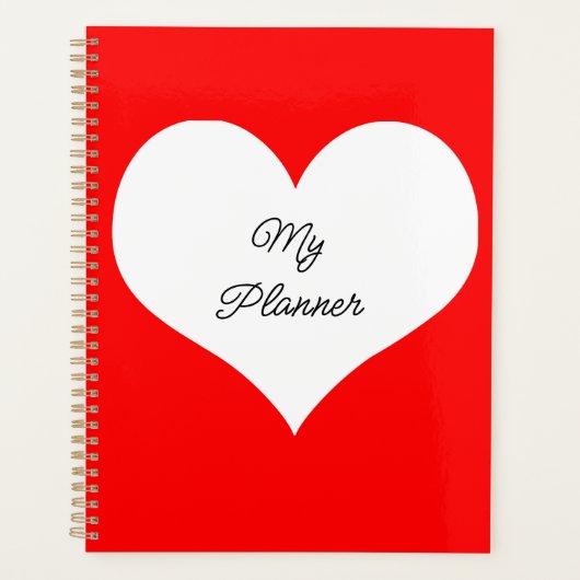 Rood wit hart planner (Voorkant)