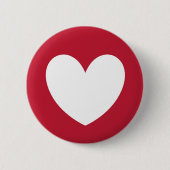 Rood wit hart ronde button 5,7 cm (Voorkant)