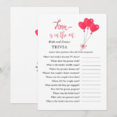 Rood & Wit Hart TRIVIA Vrijgezellenfeest spelletje Kaart (Voorkant / Achterkant)