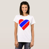 rood wit hart usa patriottisch t-shirt (Voorkant volledig)